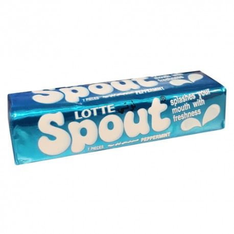 Spout Peppermint Chewing Gum (Blue) 7 pcs
